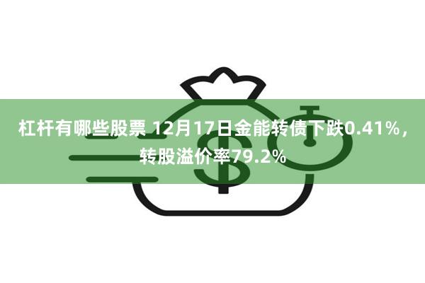 杠杆有哪些股票 12月17日金能转债下跌0.41%，转股溢价率79.2%